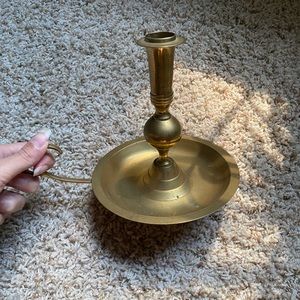 Vintage Accents - Vintage Brass Chamberstick Candle Holder Vintage Accents - Vintage Brass Chamberstick Candle Holder